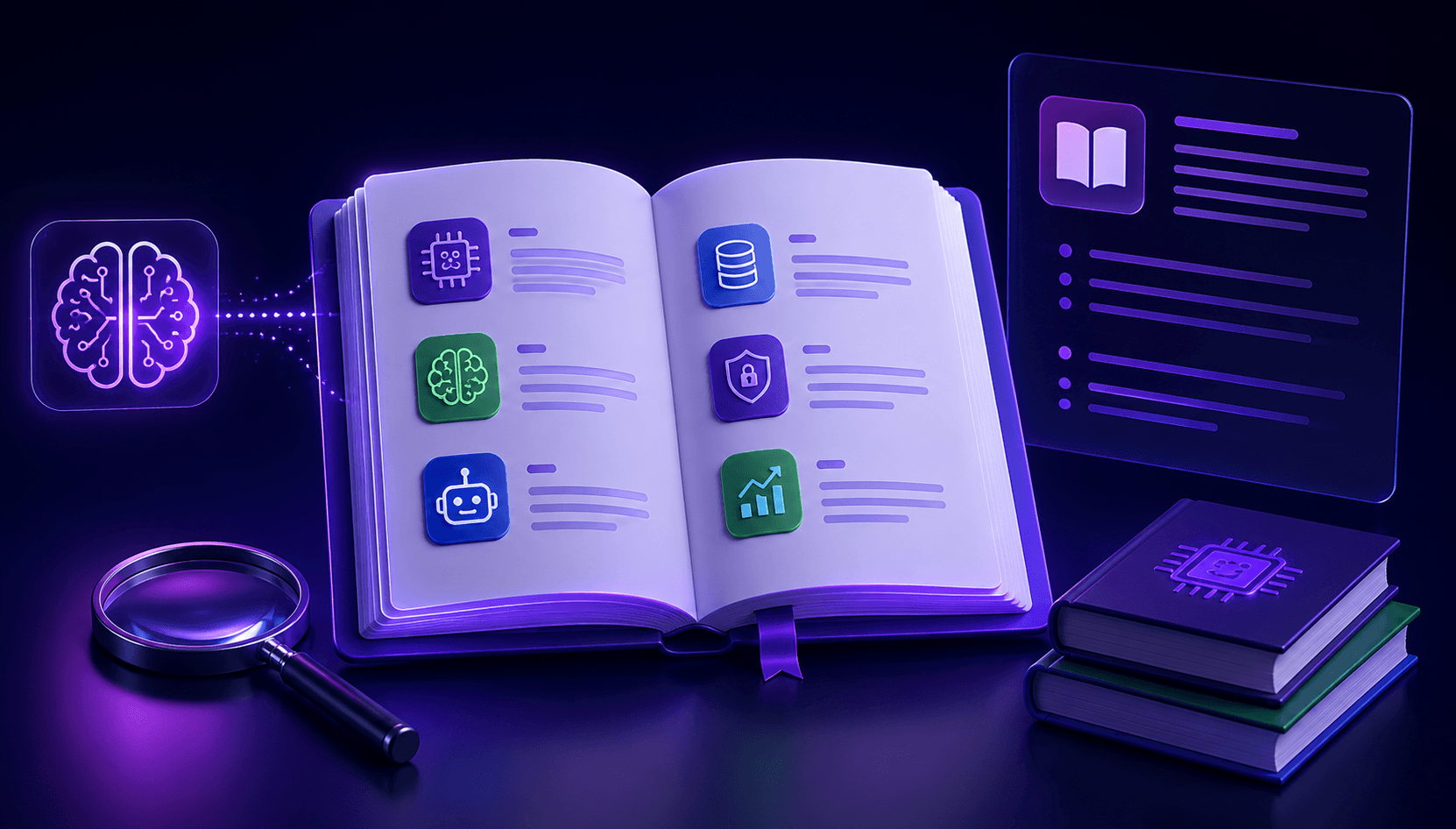 Structured AI glossary with organized terms, examples, and clear learning path
